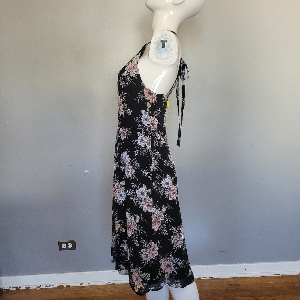Torrid Black Floral Chiffon Print Mini Dress, BNWT, Size 1X - Picture 6 of 9